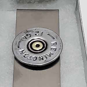 Men's bullet 12 gauge money clip
